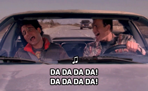 men singing in the car